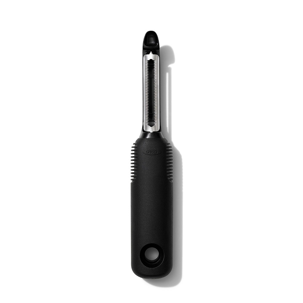 An OXO GoodGrips vegetable peeler